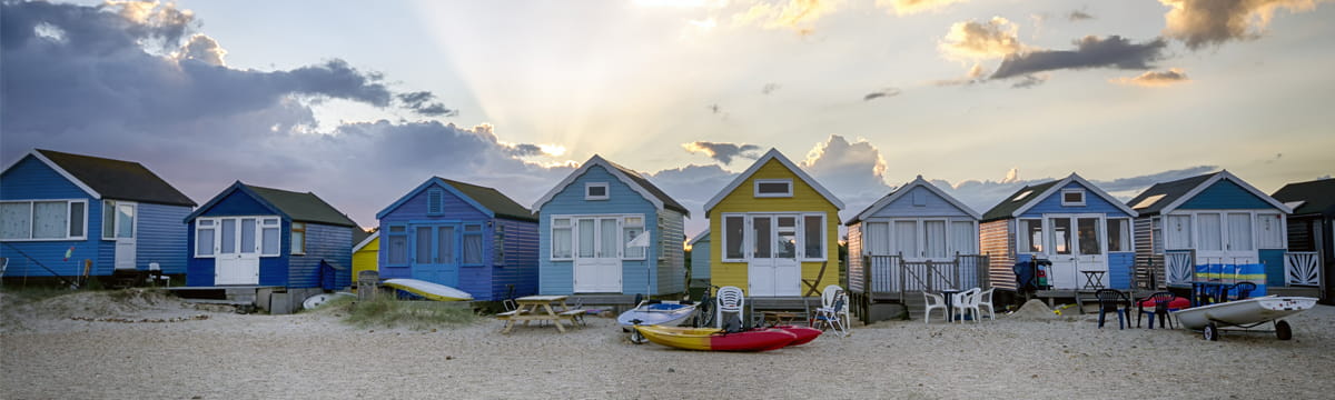 Beach Huts in Hengistbury Head, Bournemouth