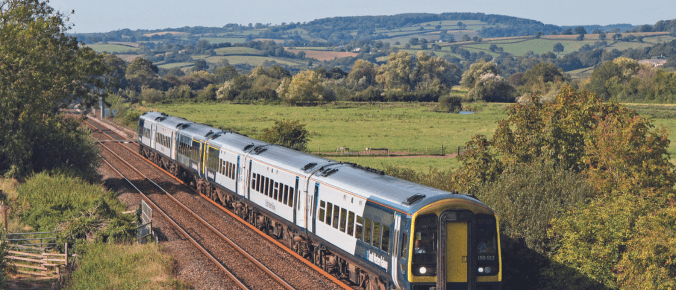 Beautiful landscape when travel with the train