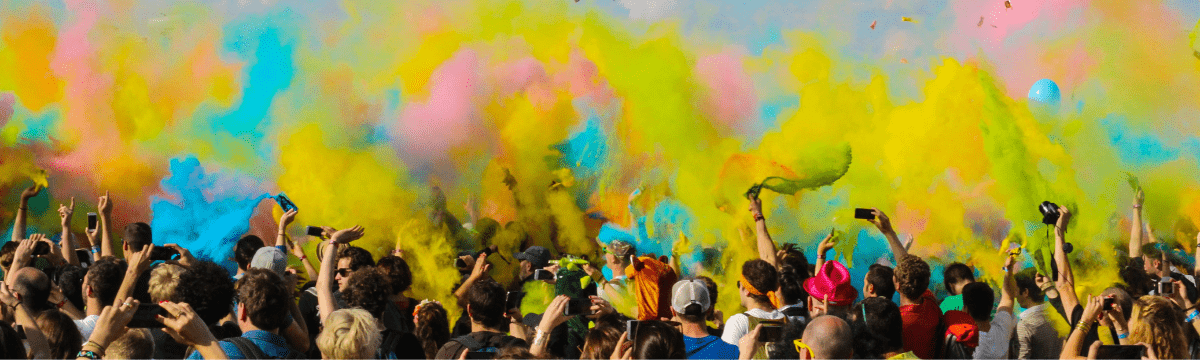 People enjoy the festivals