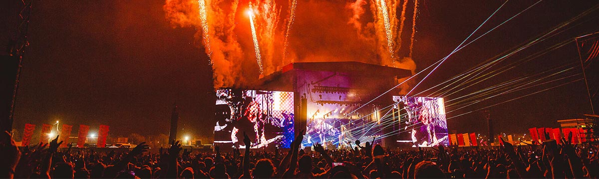 Reading Festival at night