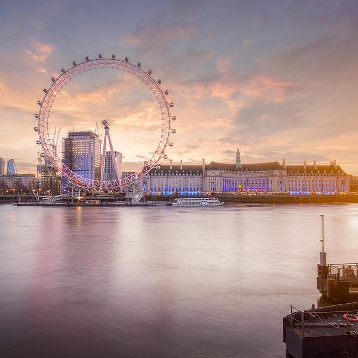 London Eye and County Hall, London