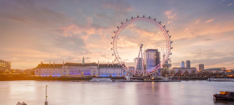 London Eye and County Hall, London