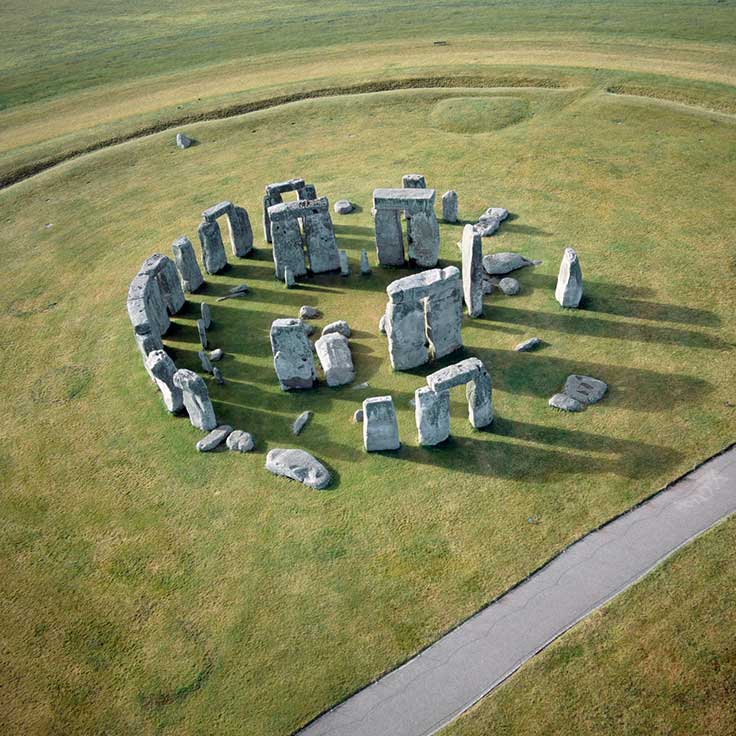 Aerial shot of Stonehenge