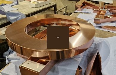 The bronze finish station letters for Richmond station in manufacture - South Western Railway