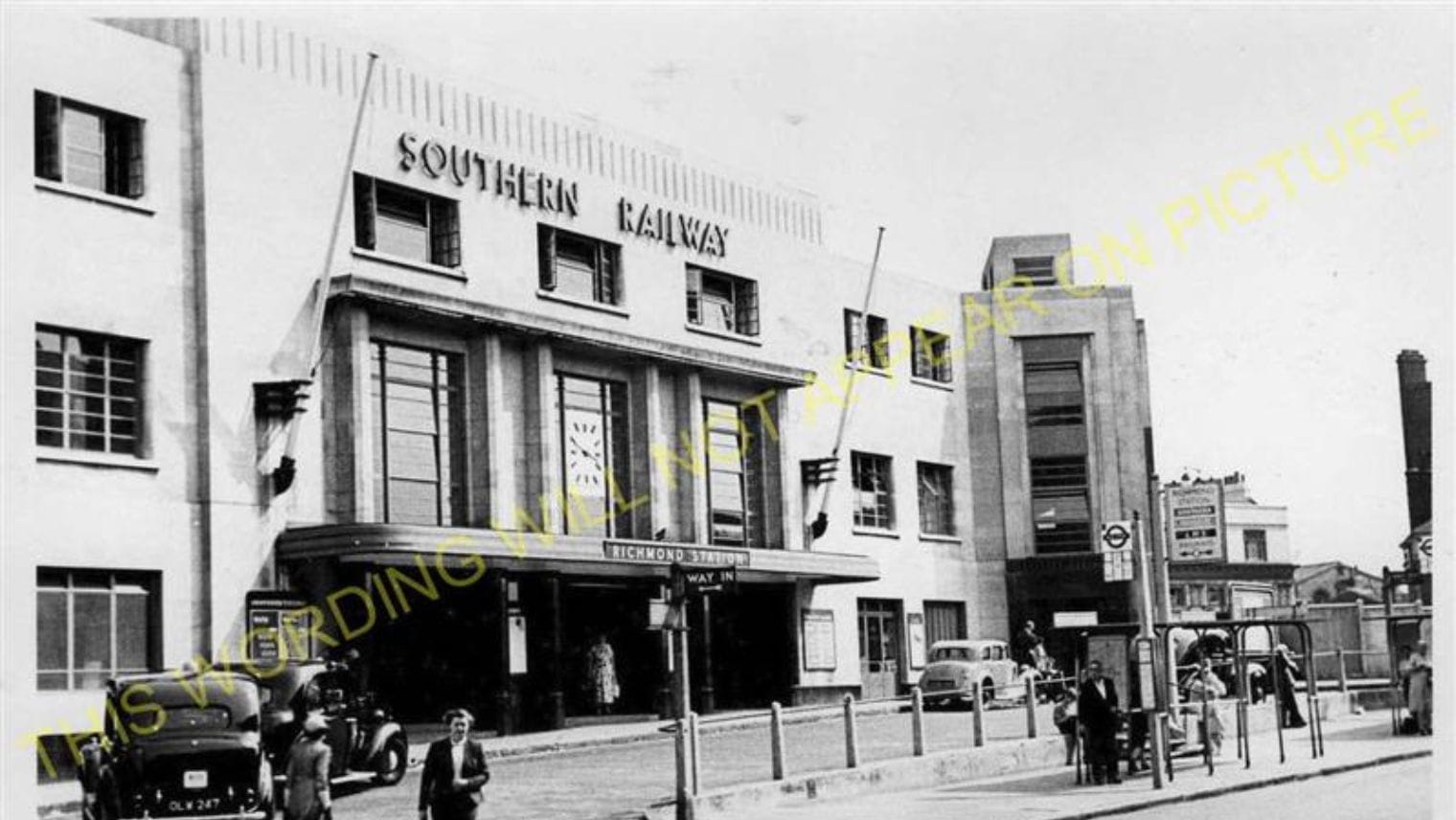 Archive photograph of Richmond station facade - South Western Railway