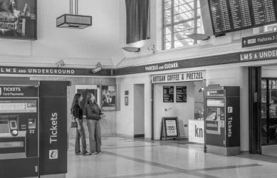 A photograph of part of the booking hall at Richmond station today - South Western Railway