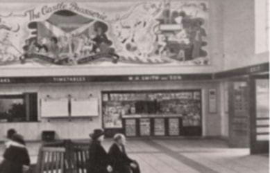 An archive photo showing the WH Smith retail unit at Richmond Station - South Western Railway