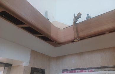 The recreation of the radiused corners of the frieze at Richmond station - South Western Railway