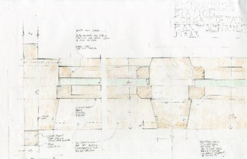 The architect’s sketches of the details of the shop front joinery at Richmond station - South Western Railway