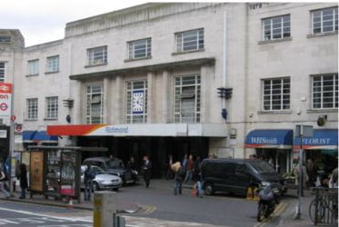 Earlier iteration of the canopy cladding at Richmond station - Stagecoach - South Western Railway