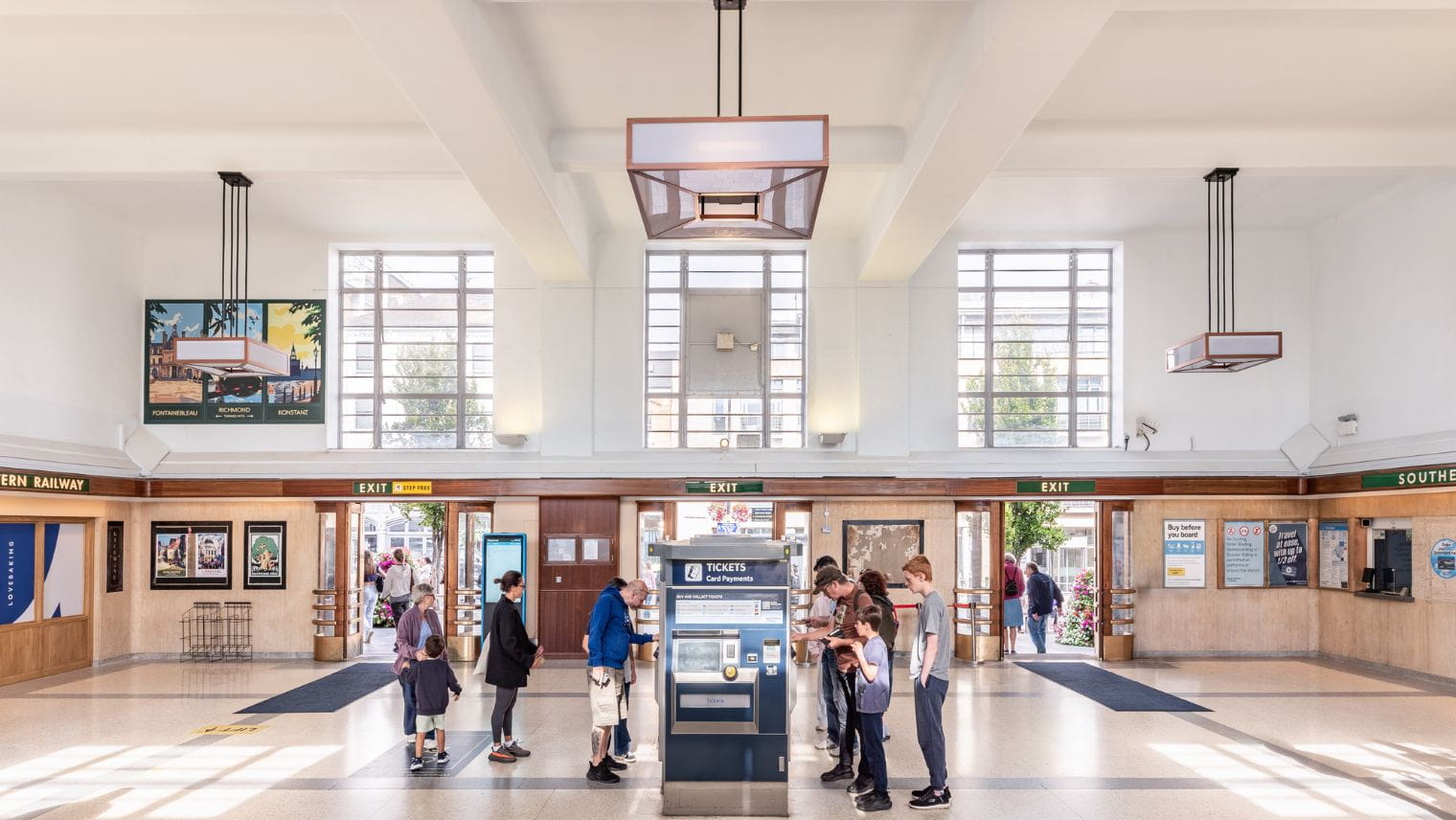 Richmond station booking hall after restoration. Photograph by Nina Carrington - South Western Railway