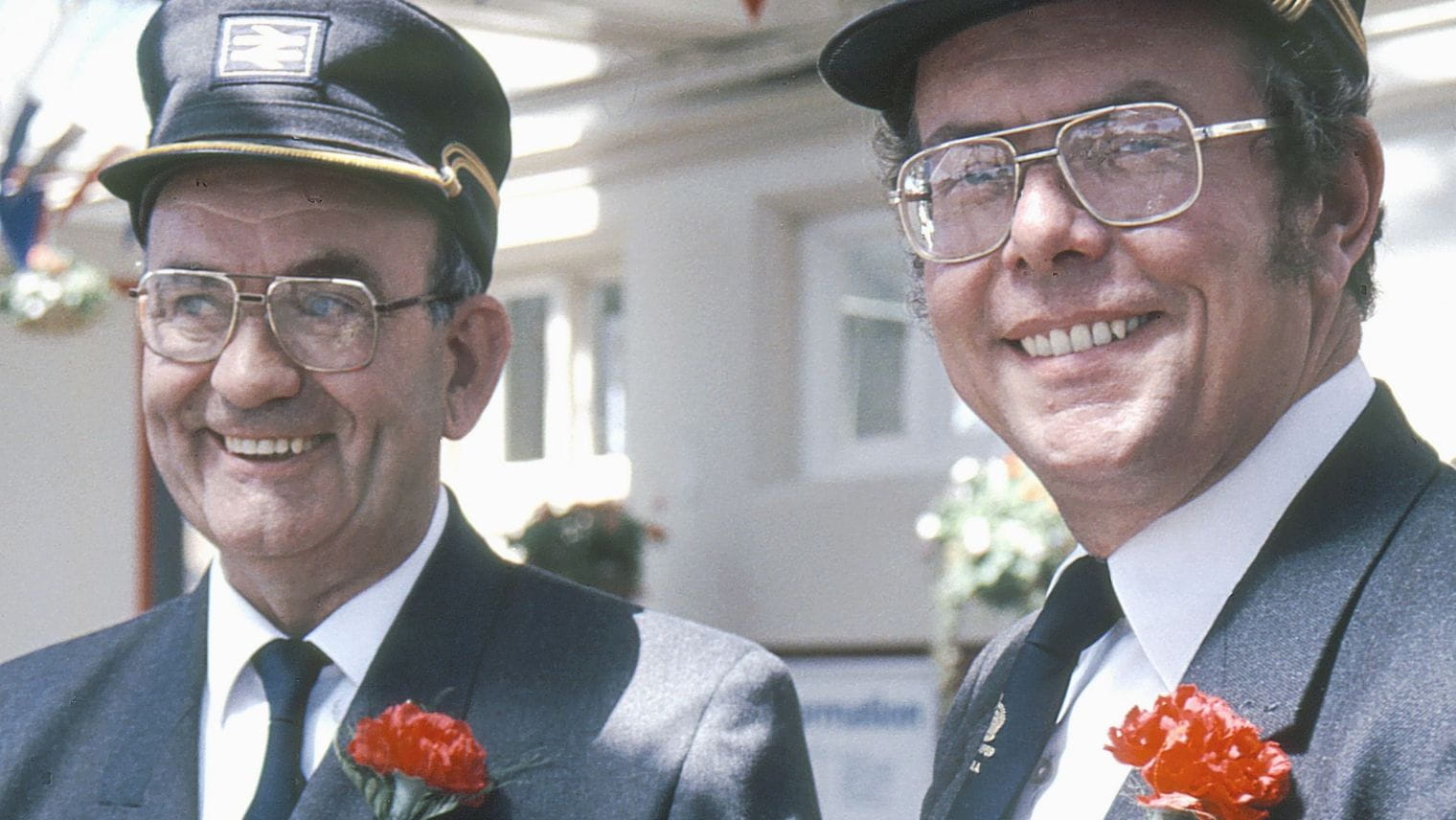 Network SouthEast staff wearing carnations in their buttonholes