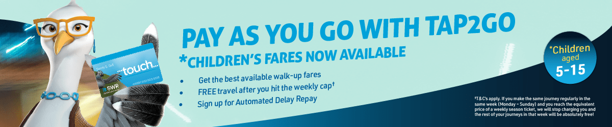 Pay as you go with Tap2Go children's fares now available: banner