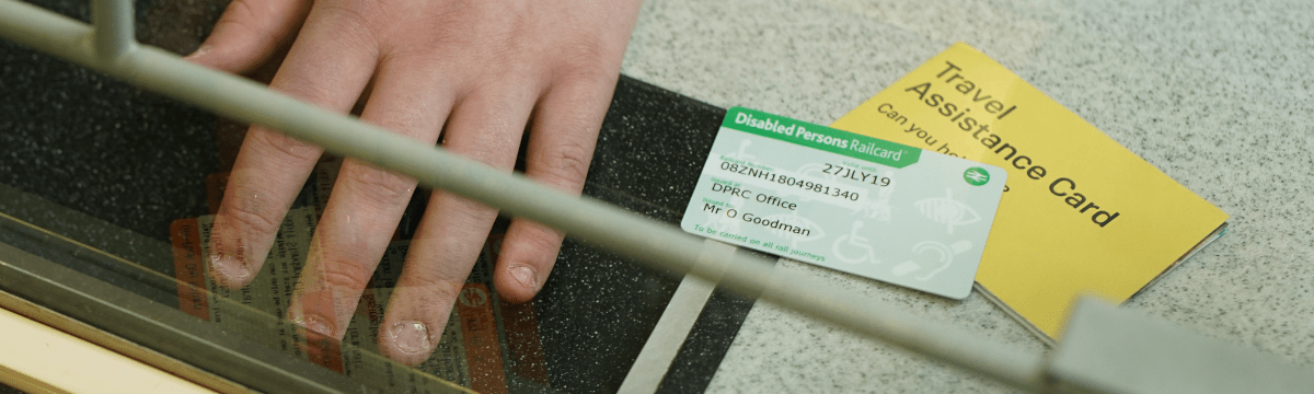 Man with Disabled Railcard and Travel Assistance Card