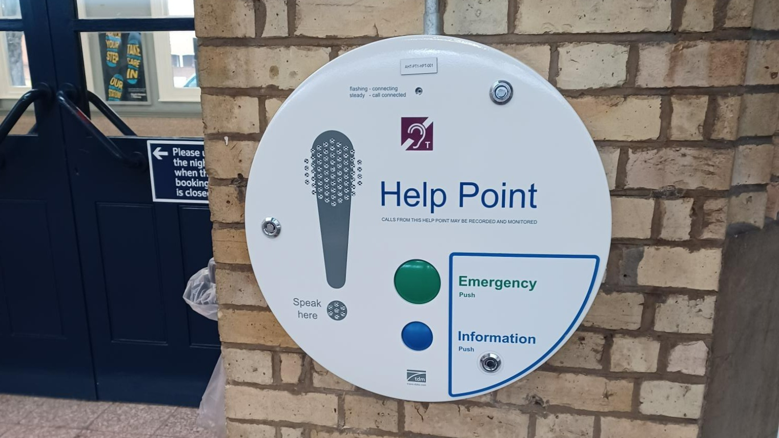 help point in the station 