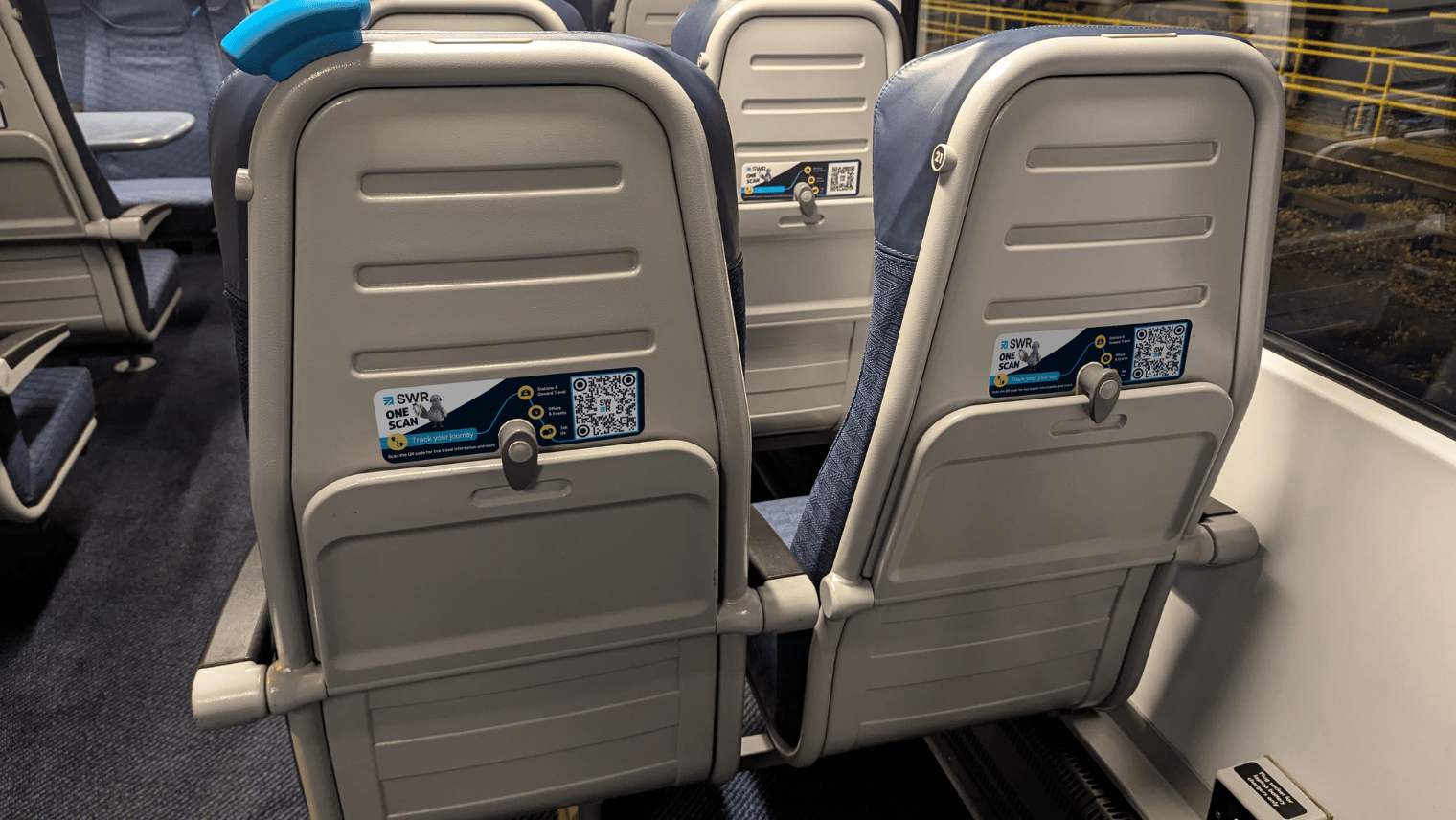 seats inside of the train