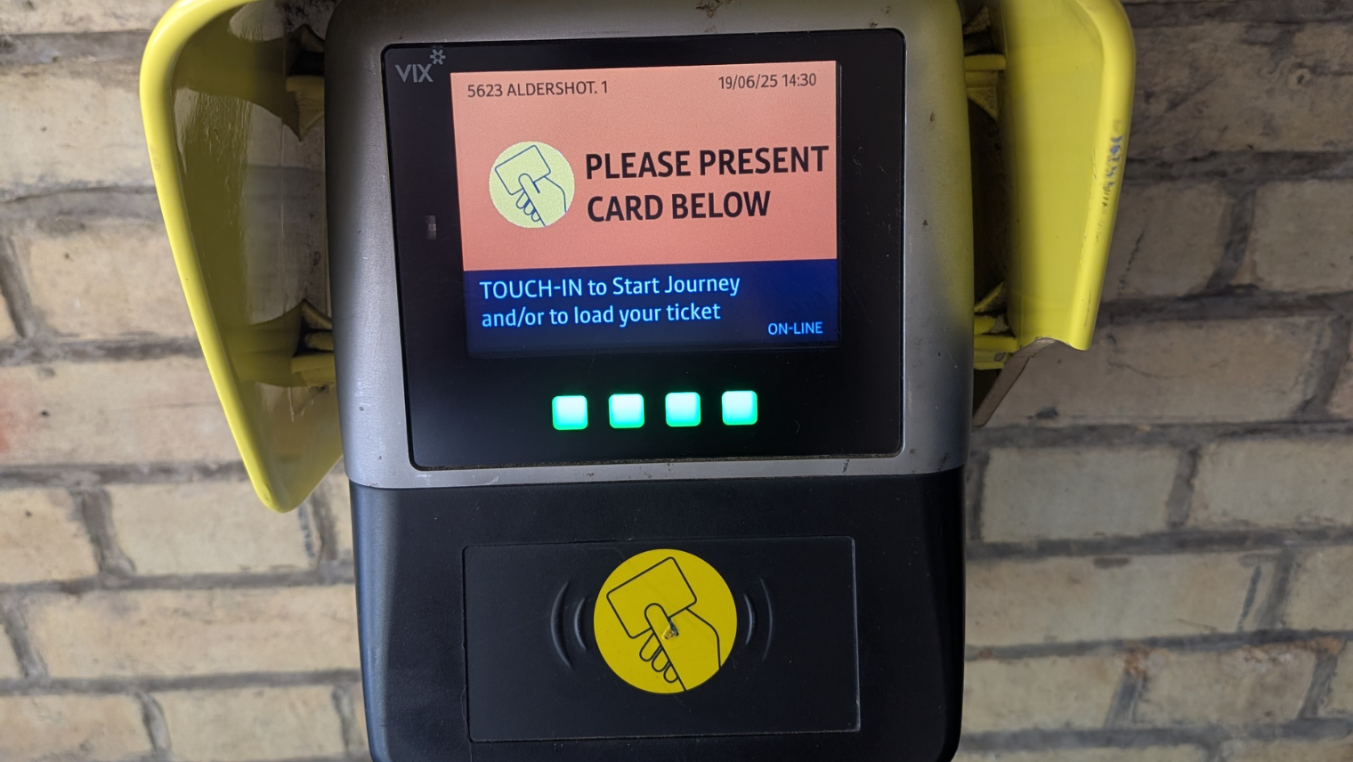 ticket machine outside of the station