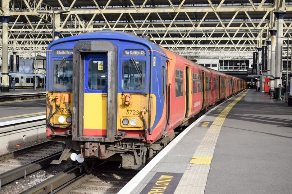 Class 455 at London Waterloo - South Western Railway