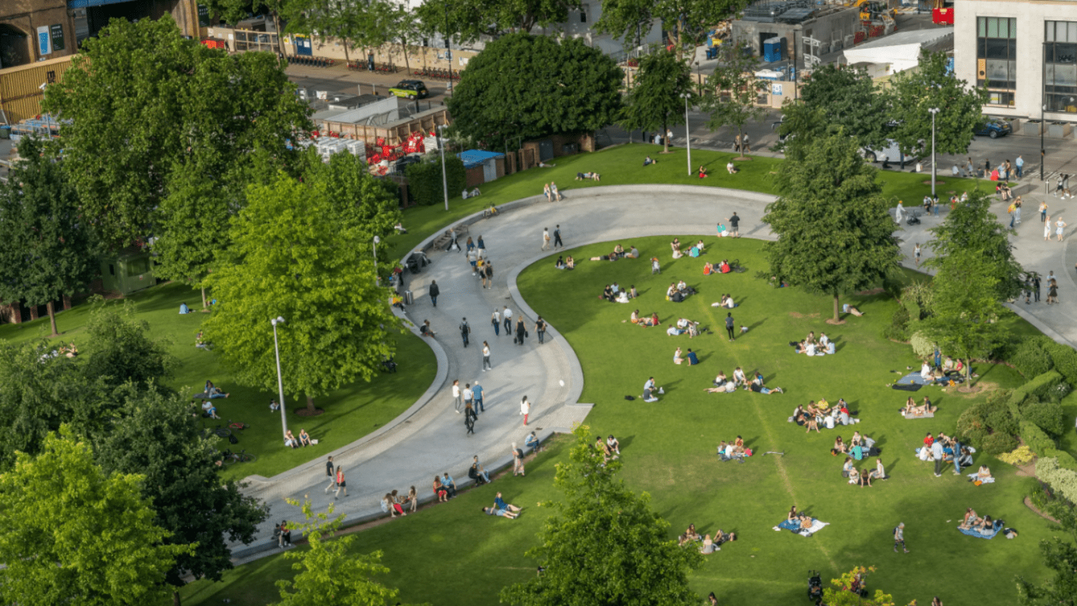 Drone view of Jubilee Park