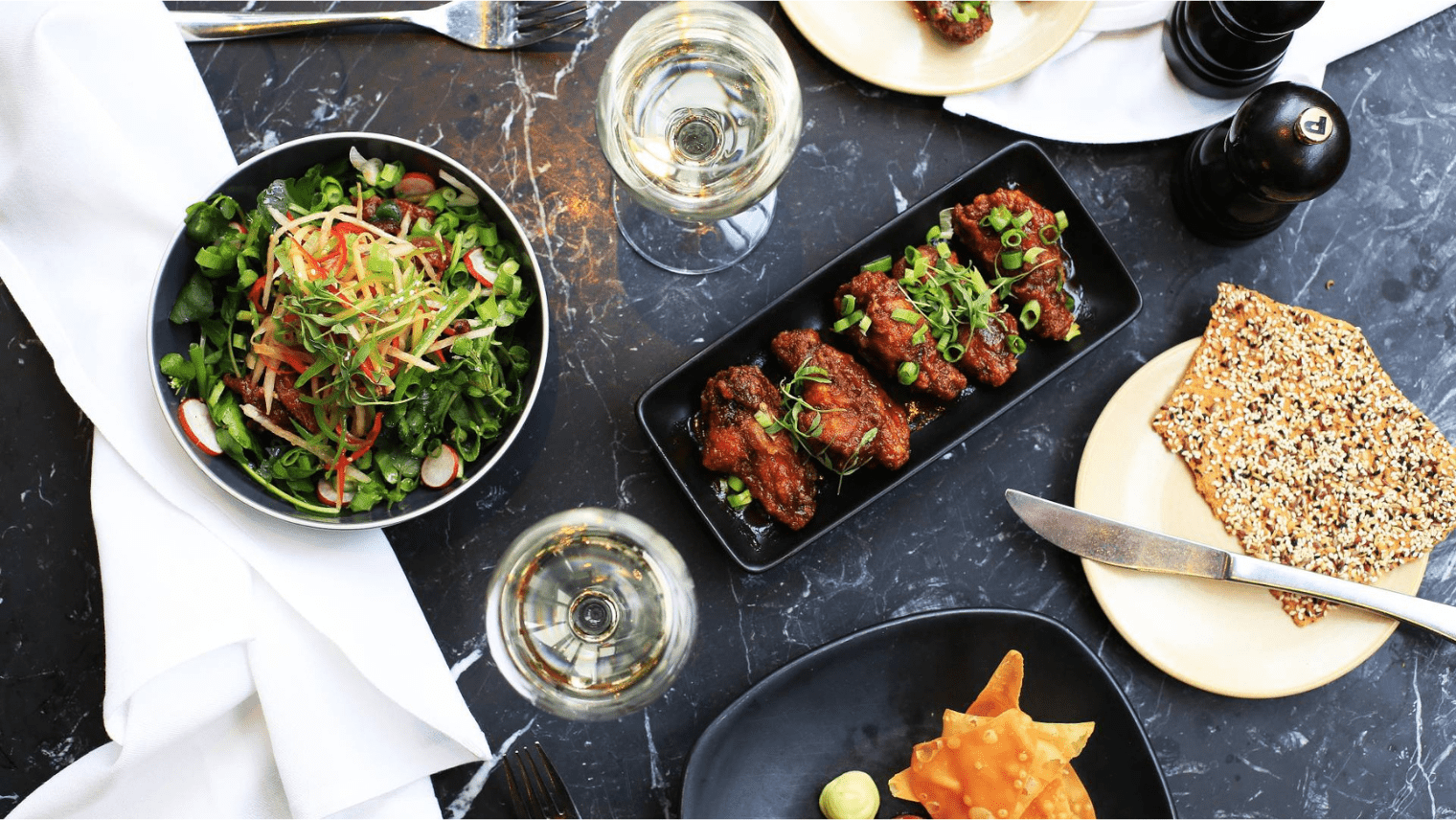 Image of various food plates at Bread Street Kitchen