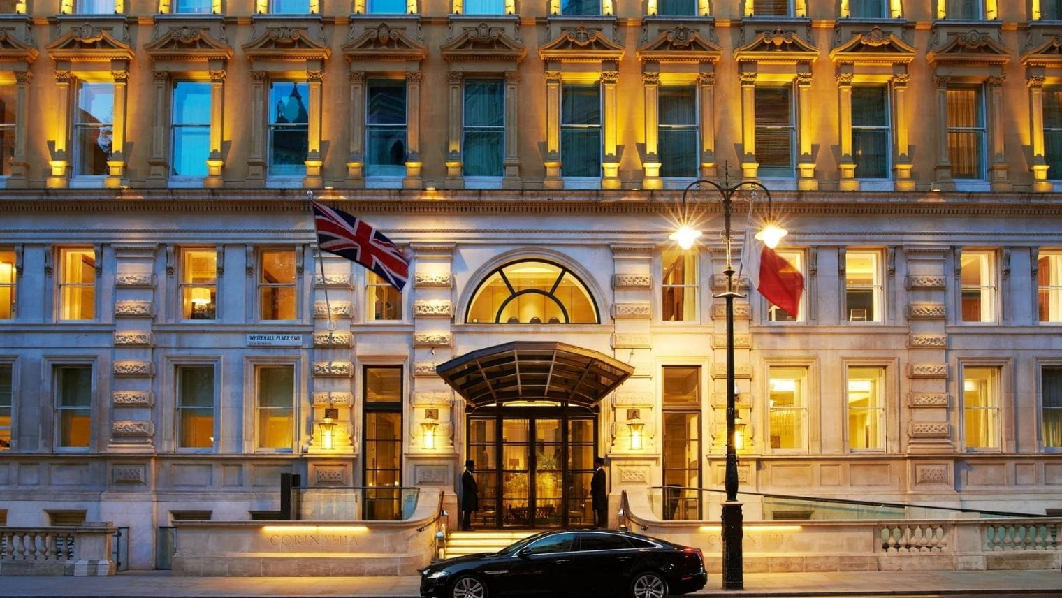 Exterior of the Corinthia Hotel