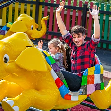 Father and daughter at Chessington