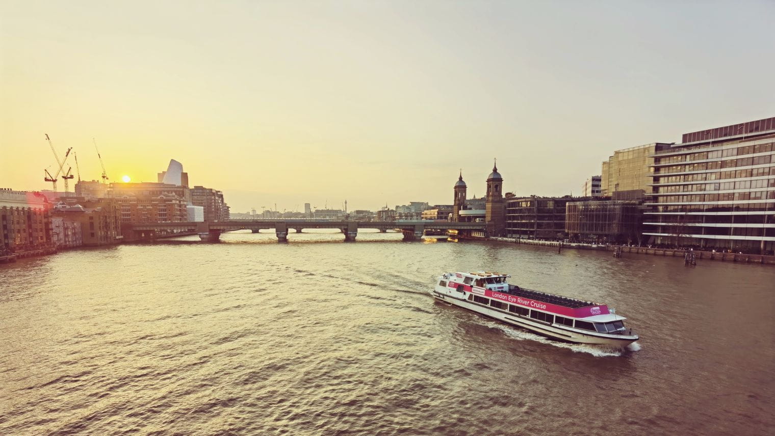 A boat trip on from the River Thames London