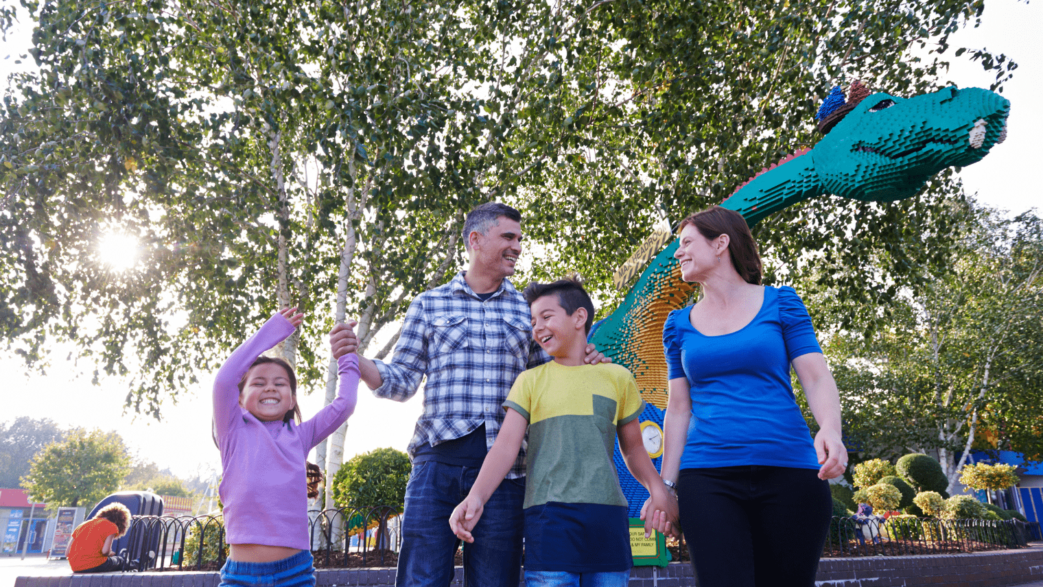 An image of a family at Legoland