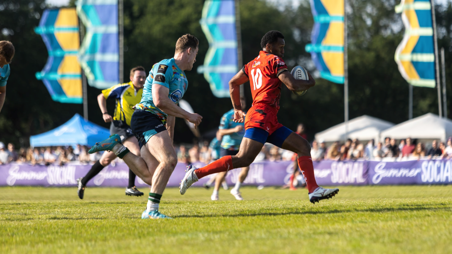Rugby players in a match