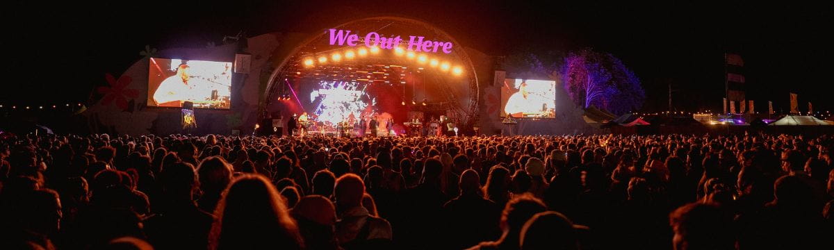 We out here festival crowd