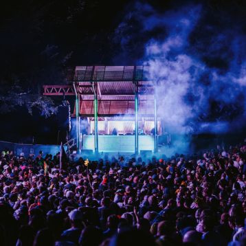 We out here festival crowd