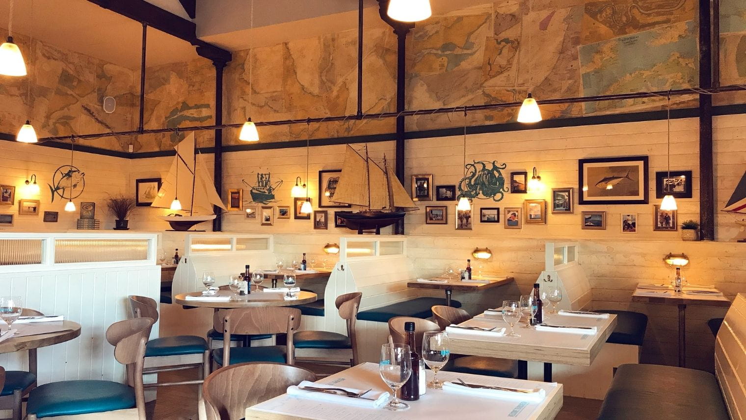 Seating area at Rockfish Poole