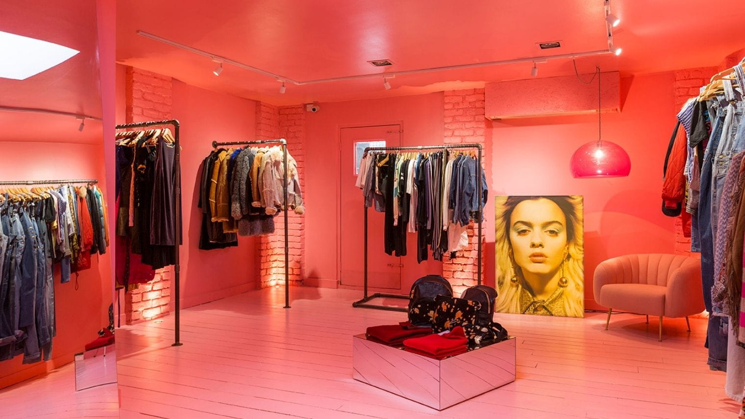 Interior of Nordic Poetry vintage shop