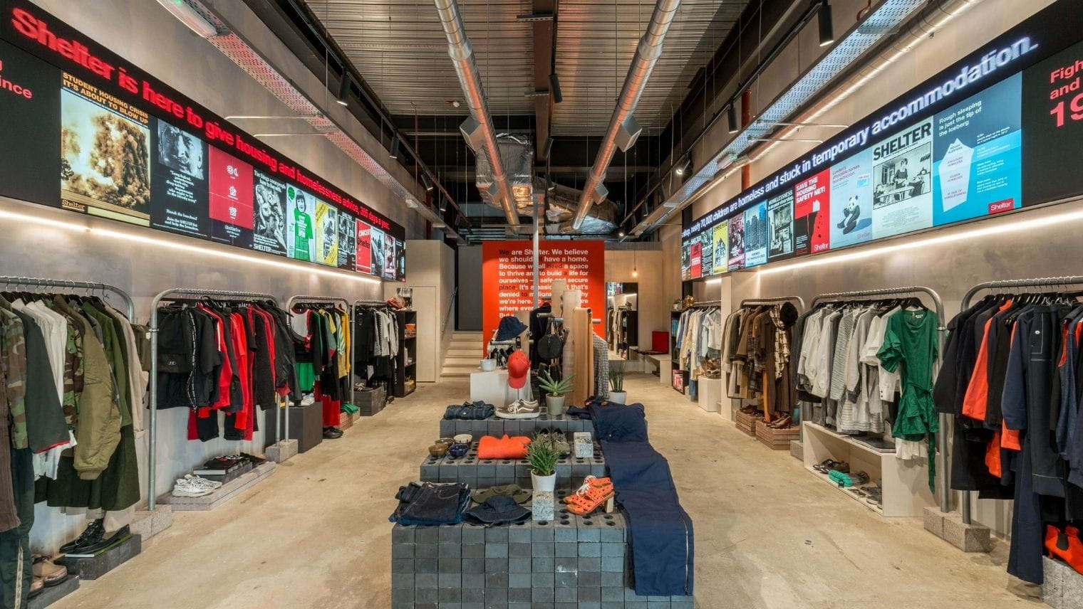 Interior of Boutique Shelter charity shop
