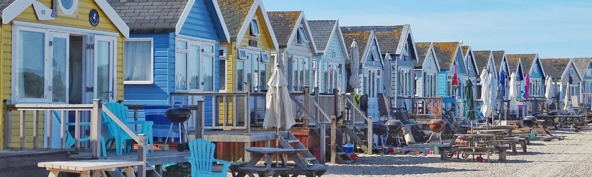 Beach huts at Hengistbury Spit