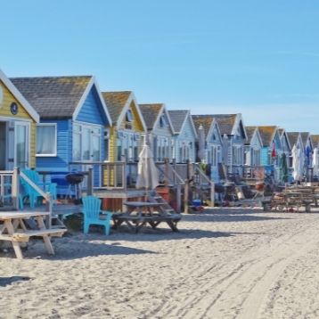 Beach huts at Hengistbury Spit
