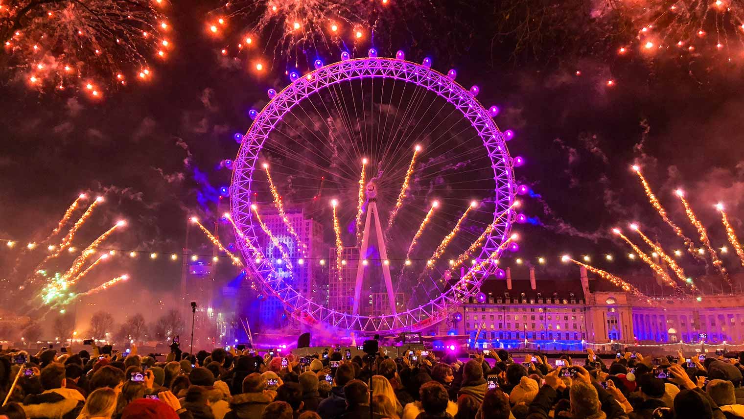 New Year's Eve London fireworks
