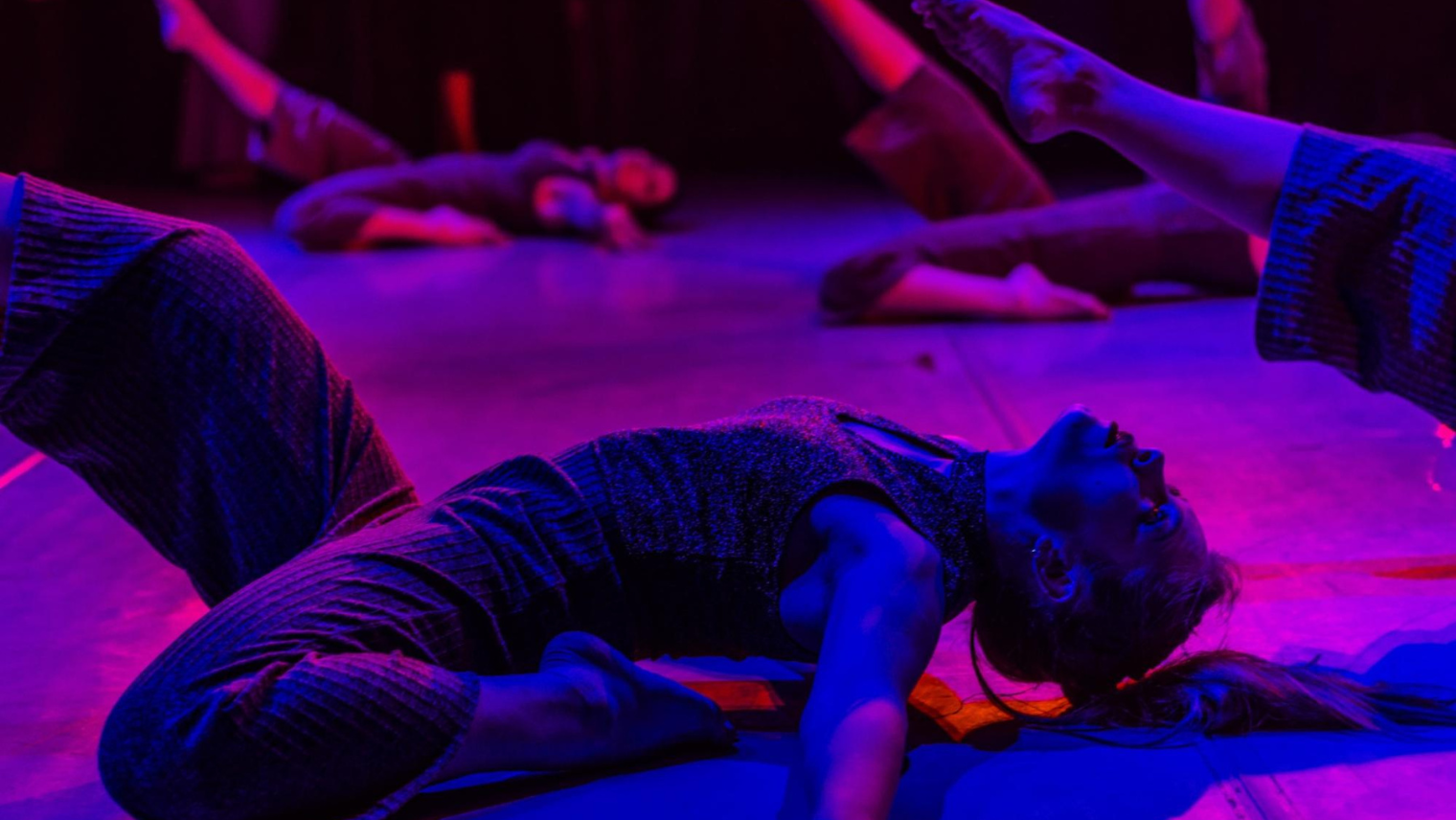 Multiple people in a yoga class