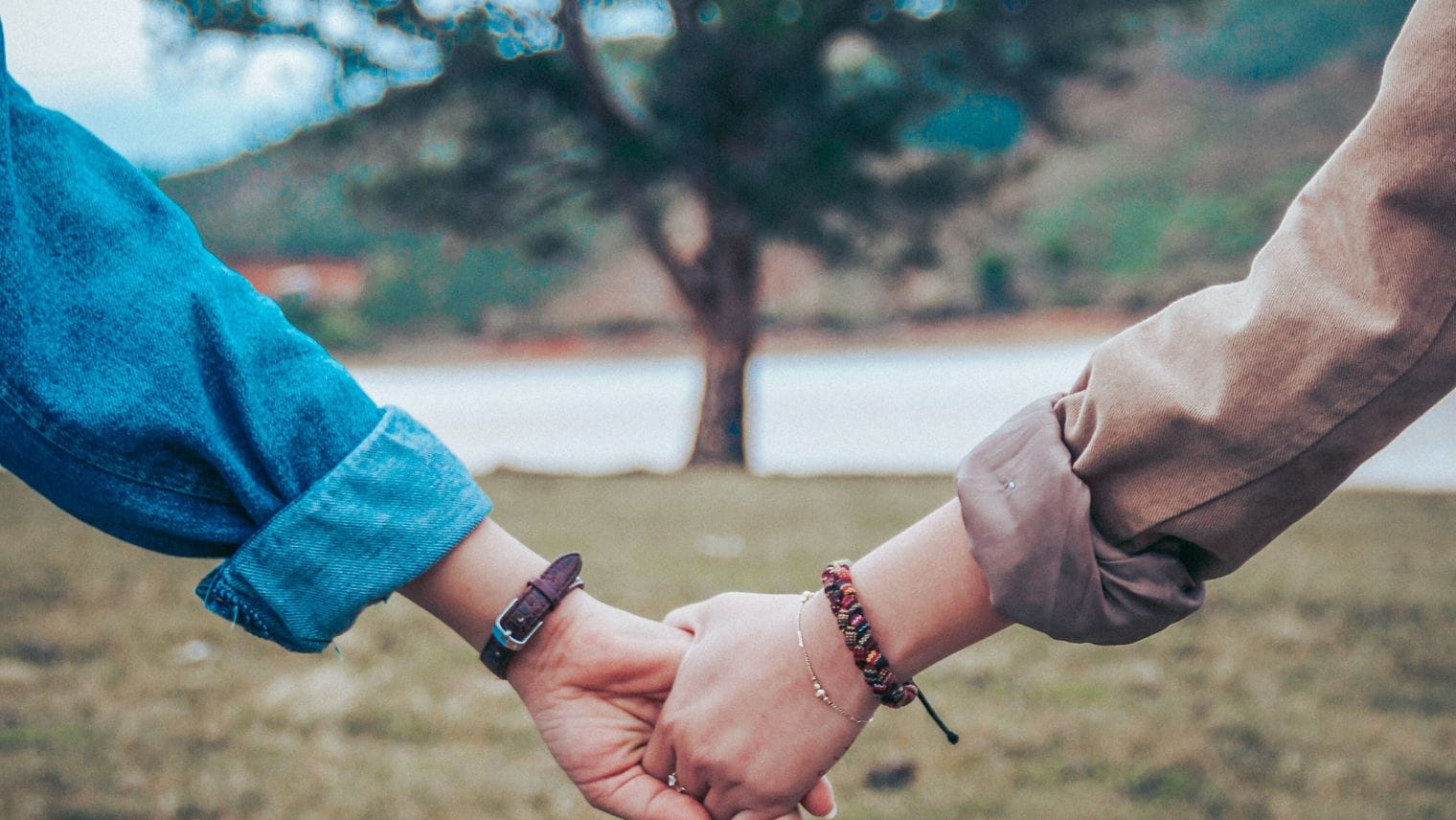 Valentines Day - a couple holding hands