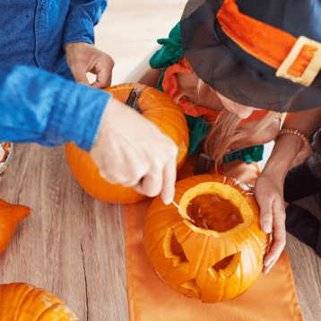 Halloween cut pumpkins