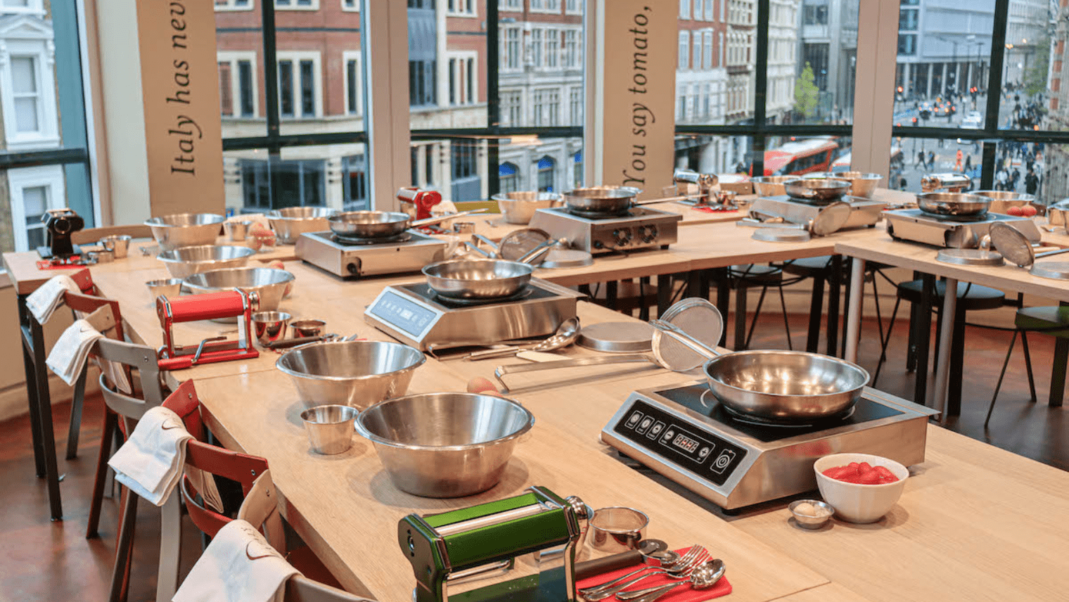 pasta making class at Eataly London