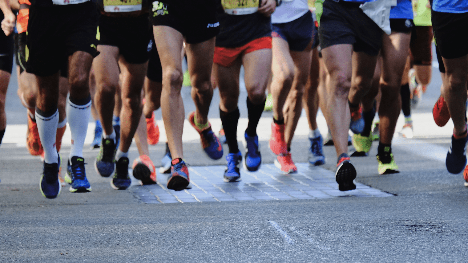 Runners running a race