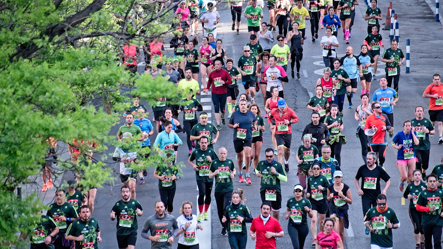 Runners running a race