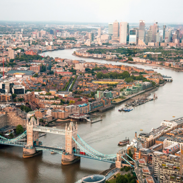 Panoramic views of London