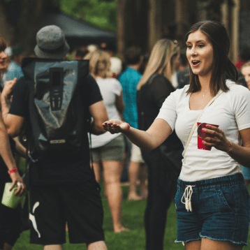 people at a festival