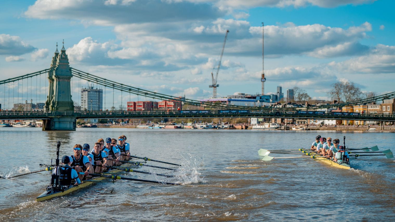 Oxford and Cambridge boat race on the Thames