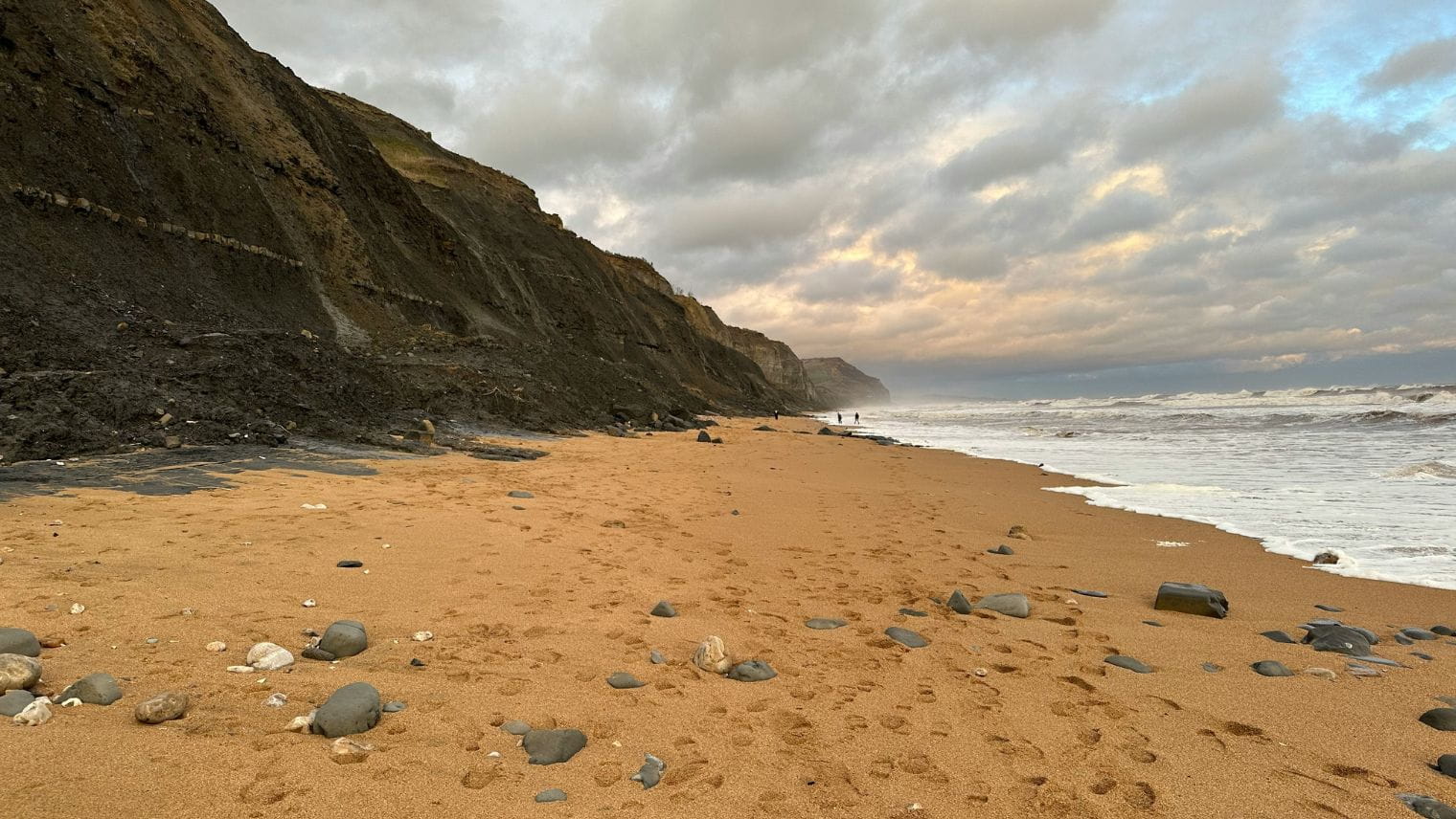 Charmouth Beach with a view across the sand