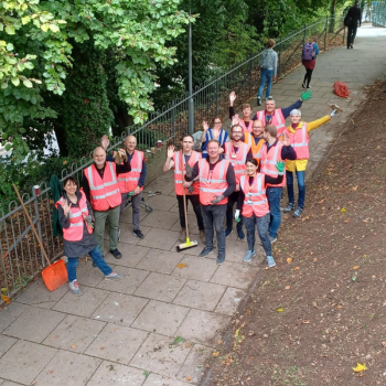 A group of people gardening | South Western Railway