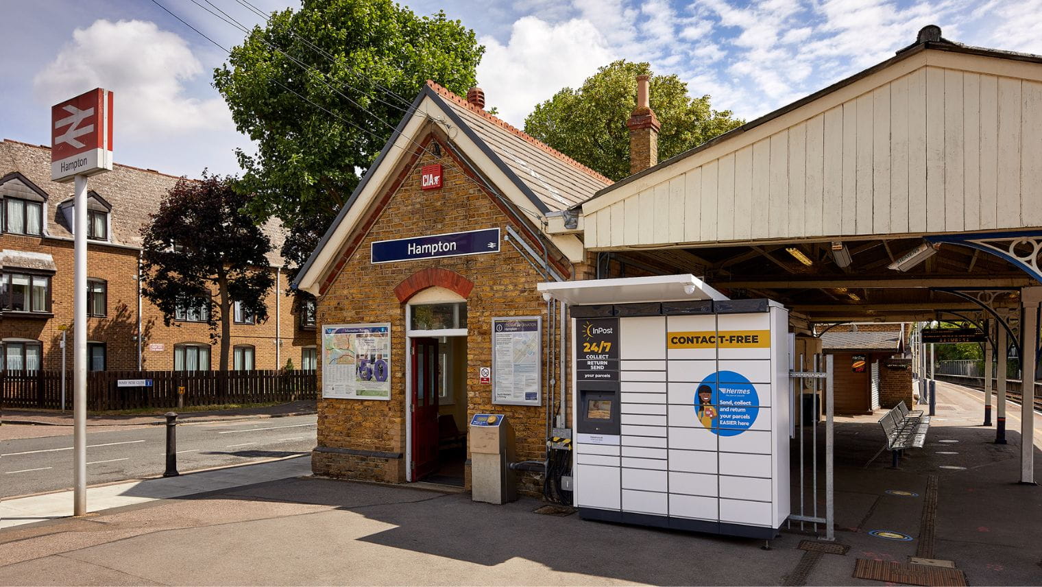 InPost parcel locker at Hampton train station
