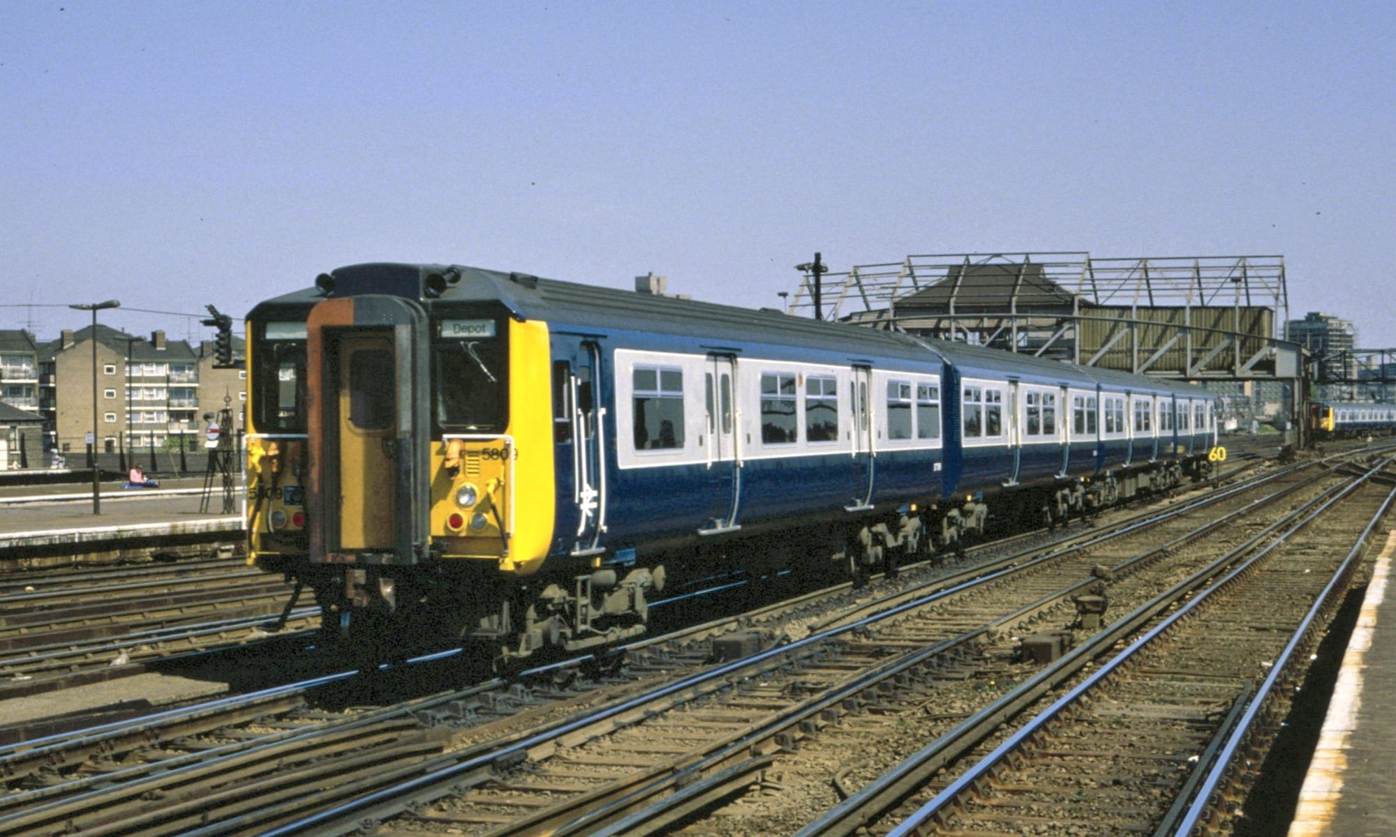 Class 455 in British Rail blue - credit: Jeremy Chapter